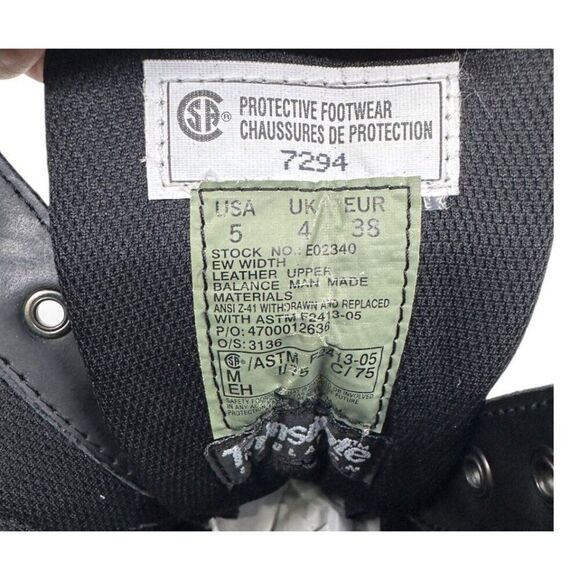 Bates Mens Sz.5 EX WIDE 8" Tactical Black Boots With Side Zipper E02340 Unisex - Picture 7 of 16